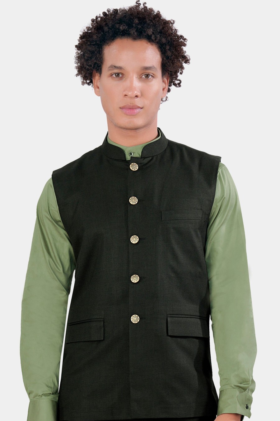 french-crown-kaitoke-green-wool-rich-nehru-jacket-men-metclothesshop